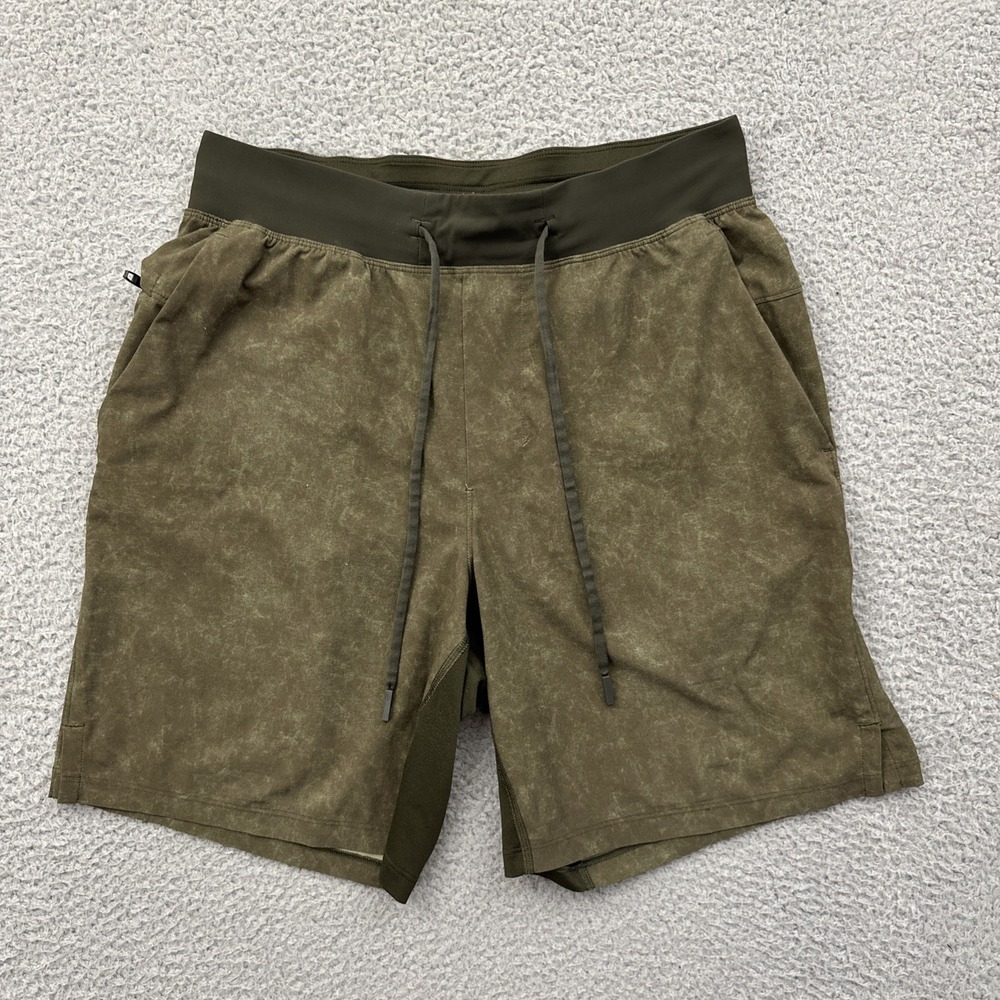 Lululemon T.H.E. Linerless Shorts 7" Gravel Dust Dark Olive Athletic Men's Small